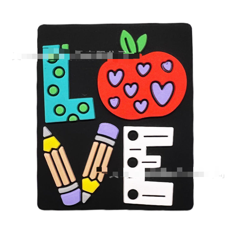 Wholesale 50pcs Cartoon Glue Silicone Beads Bracelet Necklace Pen Beads Accessories Loose Beads